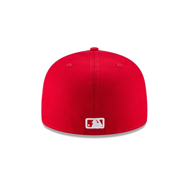 NEW ERA 59FIFTY BASICA ATLANTA BRAVES SCARLET