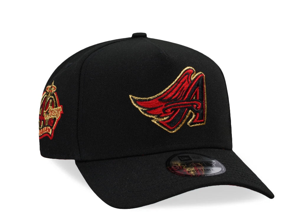 NEW ERA 9FORTY ANAHEIM ANGELS 40TH ANNIVERSARY BLACK AND RED