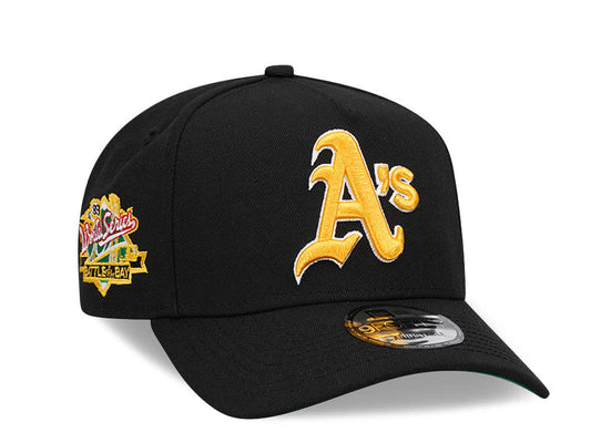 NEW ERA 9FORTY OAKLAND ATHLETICS WORLD SERIES 1989 BLACK YELLOW