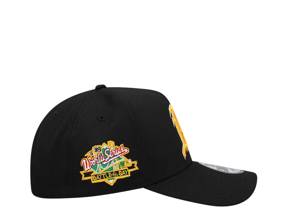 NEW ERA 9FORTY OAKLAND ATHLETICS WORLD SERIES 1989 BLACK YELLOW
