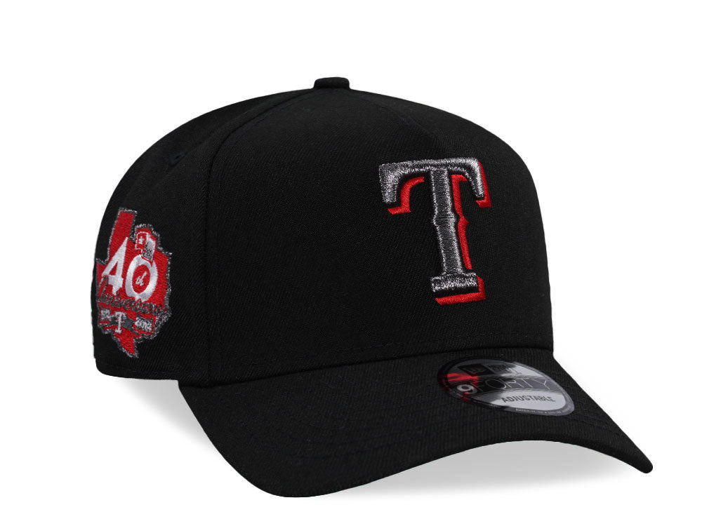 NEW ERA 9FORTY TEXAS RANGERS 40TH ANNIVERSARY BLACK LIQUID METAL EDITION