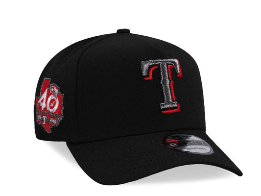 NEW ERA 9FORTY TEXAS RANGERS 40TH ANNIVERSARY BLACK LIQUID METAL EDITION