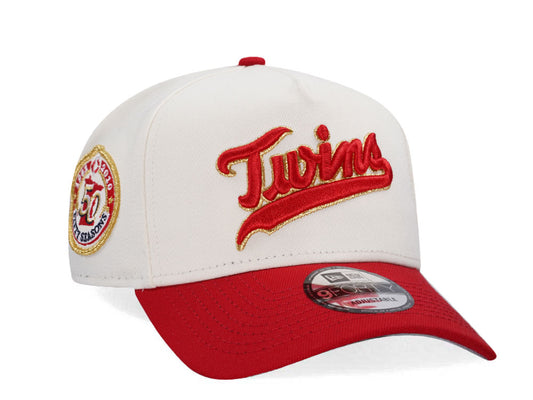 NEW ERA 9FORTY MINNESOTA TWINS 50TH ANNIVERSARY CHROME RED
