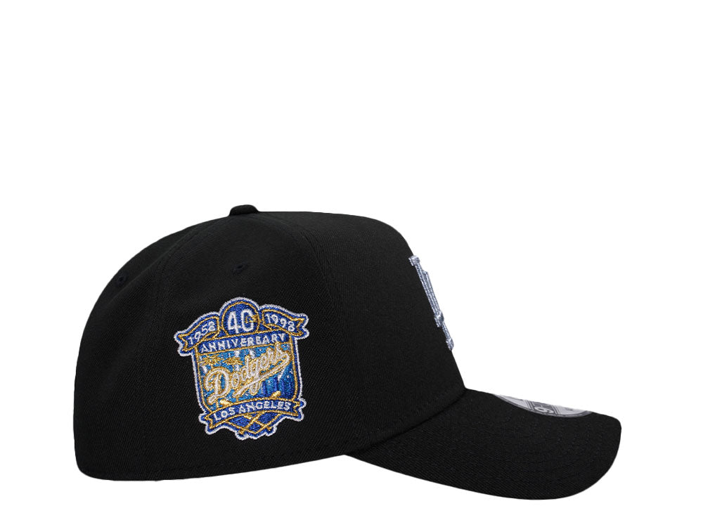 NEW ERA 9FORTY LOS ANGELES DODGERS 40TH ANNIVERSARY BLACK METALLIC