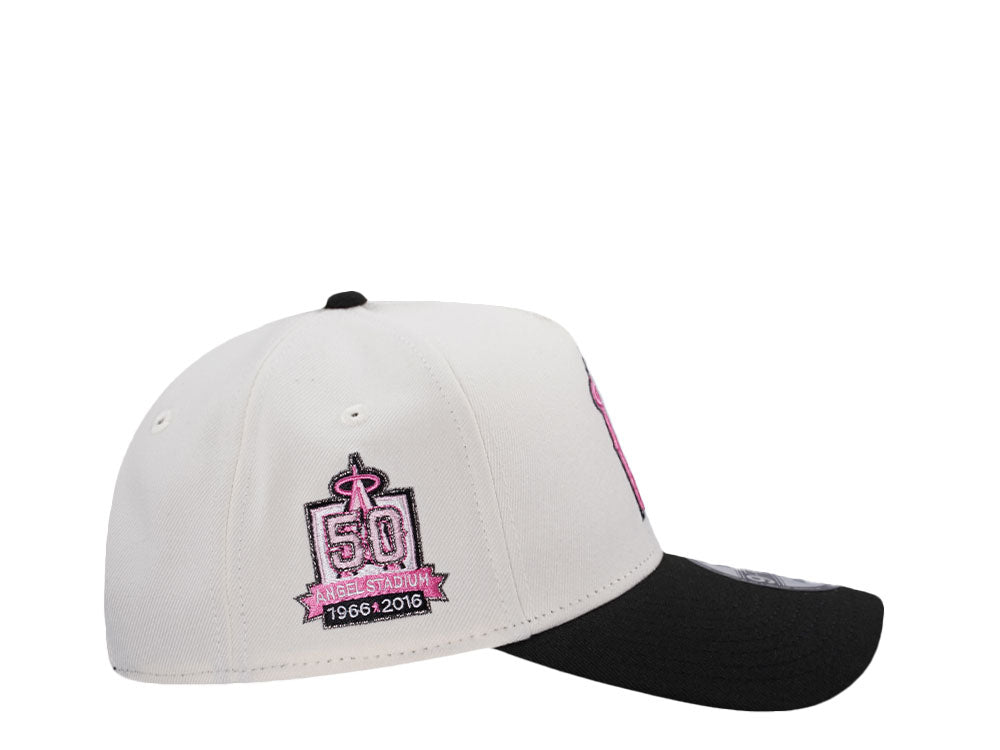 NEW ERA 9FORTY ANAHEIM ANGELS 50TH ANNIVERSARY CHROME PINK BLACK