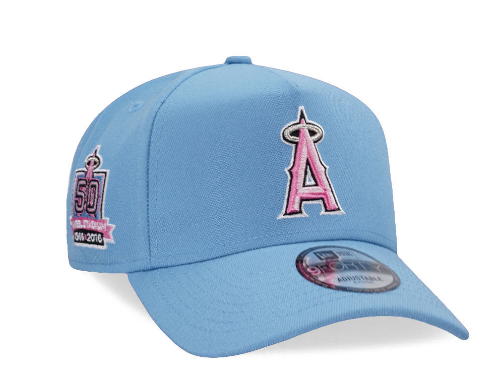 NEW ERA 9FORTY ANAHEIM ANGELS 50TH ANNIVERSARY SKY BLUE PINK