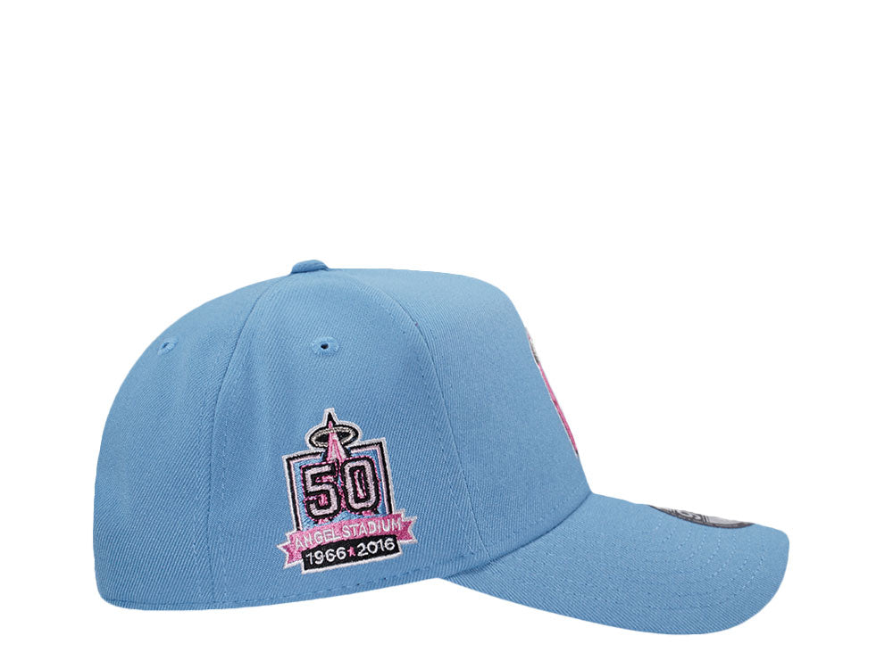 NEW ERA 9FORTY ANAHEIM ANGELS 50TH ANNIVERSARY SKY BLUE PINK
