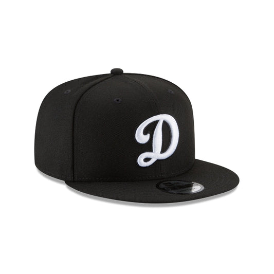 NEW ERA 9FIFTY BASICA LOS ANGELES DODGERS BLACK AND WHITE