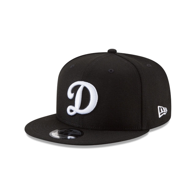 NEW ERA 9FIFTY BASICA LOS ANGELES DODGERS BLACK AND WHITE
