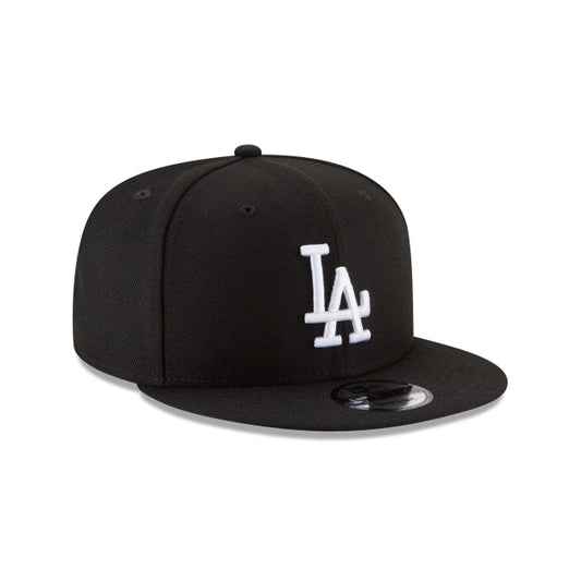 NEW ERA 9FIFTY BASICA LOS ANGELES DODGERS BLACK AND WHITE