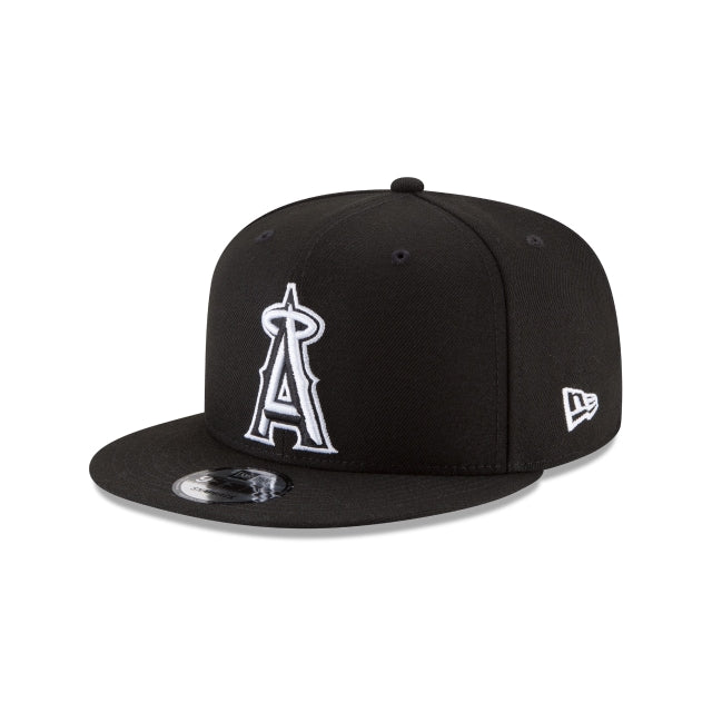 NEW ERA 9FIFTY BASICA LOS ANGELES ANGELS BLACK AND WHITE