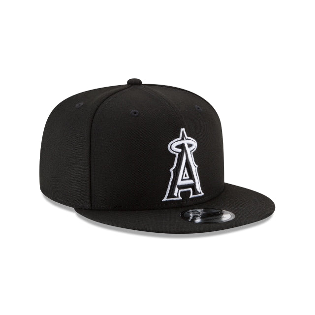 NEW ERA 9FIFTY BASICA LOS ANGELES ANGELS BLACK AND WHITE