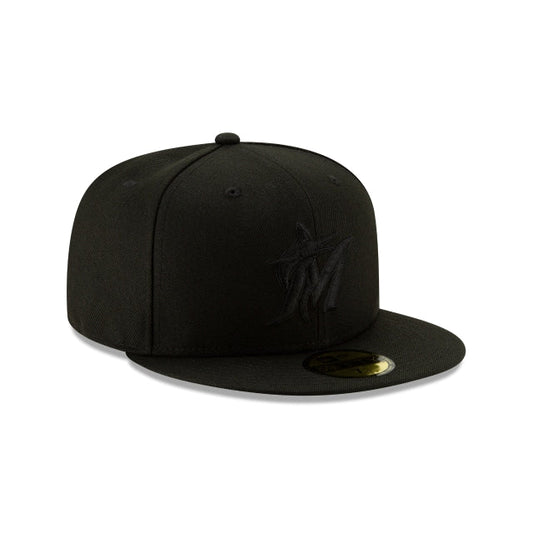 NEW ERA 59FIFTY BASICA MIAMI MARLINS BLACKOUT