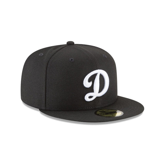 NEW ERA 59FIFTY BASICA LOS ANGELES DODGERS ALTERNATE BLACK AND WHITE