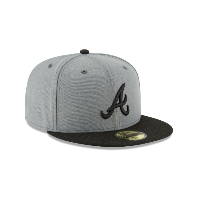 NEW ERA 59FIFTY BASICA ATLANTA BRAVES STORM GRAY