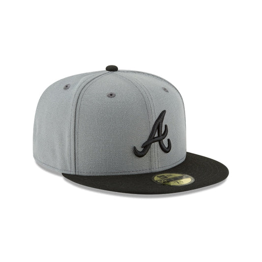 NEW ERA 59FIFTY BASICA ATLANTA BRAVES STORM GRAY