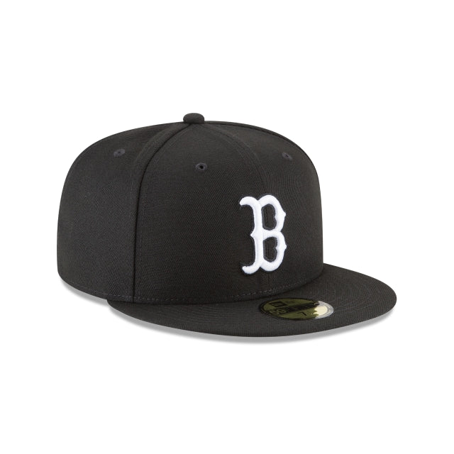 NEW ERA 59FIFTY BASICA BOSTON RED SOX BLACK AND WHITE