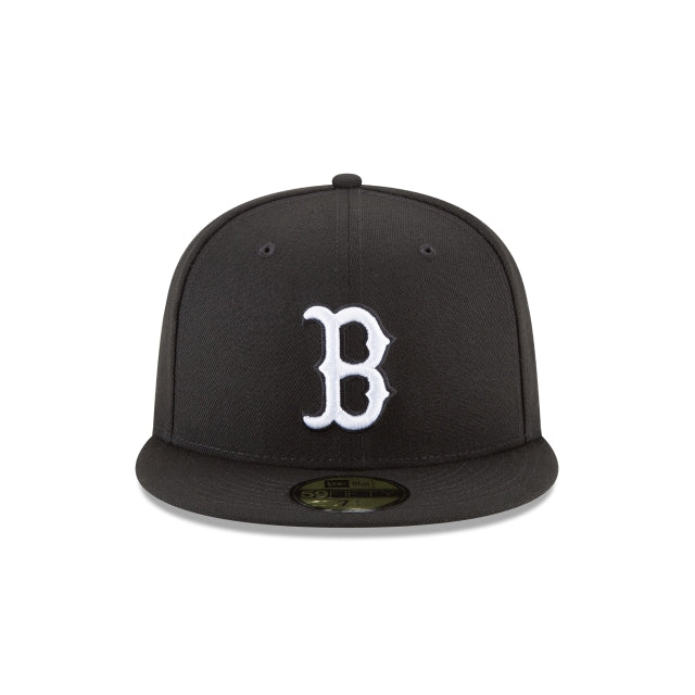 NEW ERA 59FIFTY BASICA BOSTON RED SOX BLACK AND WHITE