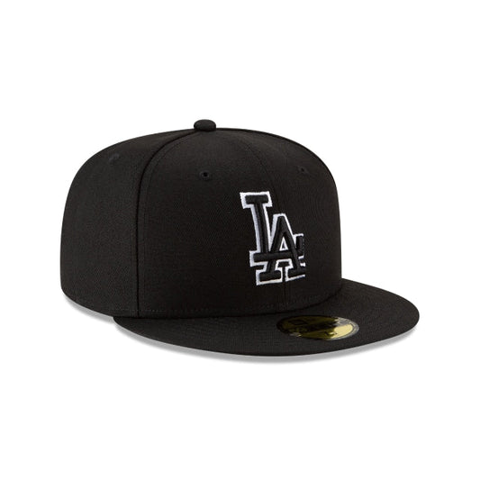NEW ERA 59FIFTY BASICA LOS ANGELES DODGERS BLACK OUTLINE