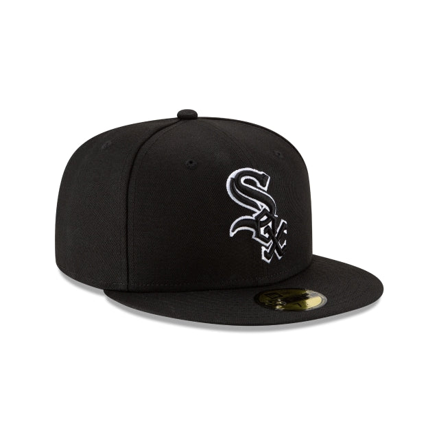 NEW ERA 59FIFTY BASICA CHICAGO WHITE SOX BLACK OUTLINE