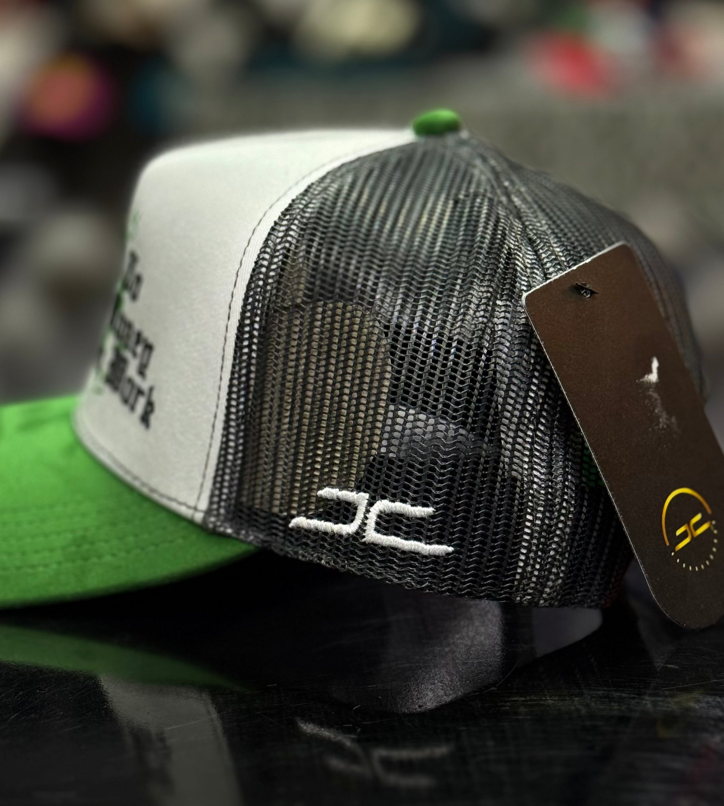 JC HATS - "SPEND MONEY WHITE GREEN"