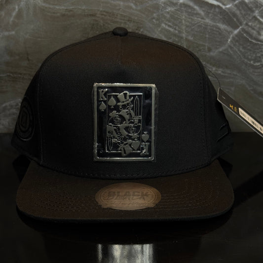 JC HATS - "KINGS CARD BLACK ON BLACK"