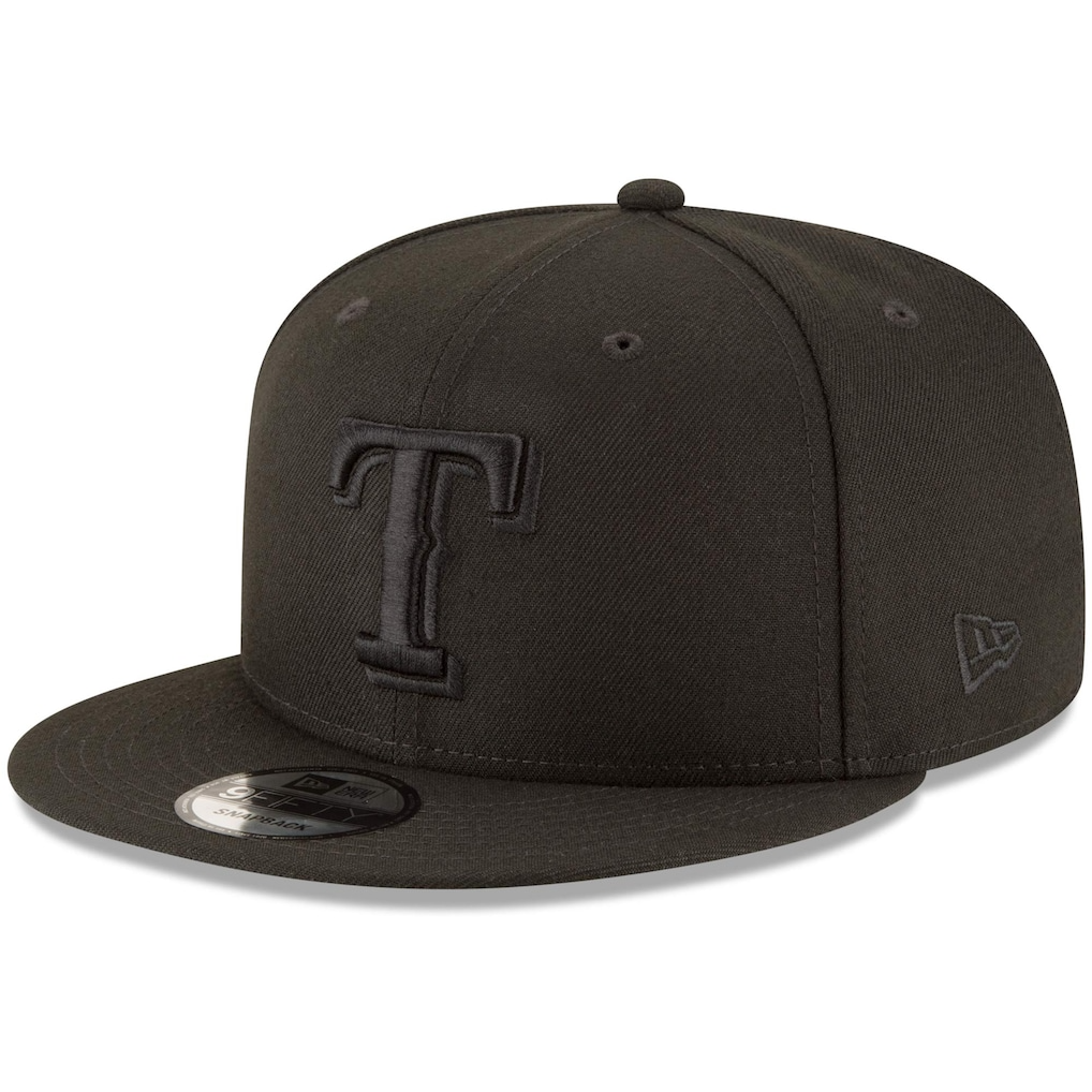 NEW ERA 9FIFTY BASICA TEXAS RANGERS BLACK ON BLACK