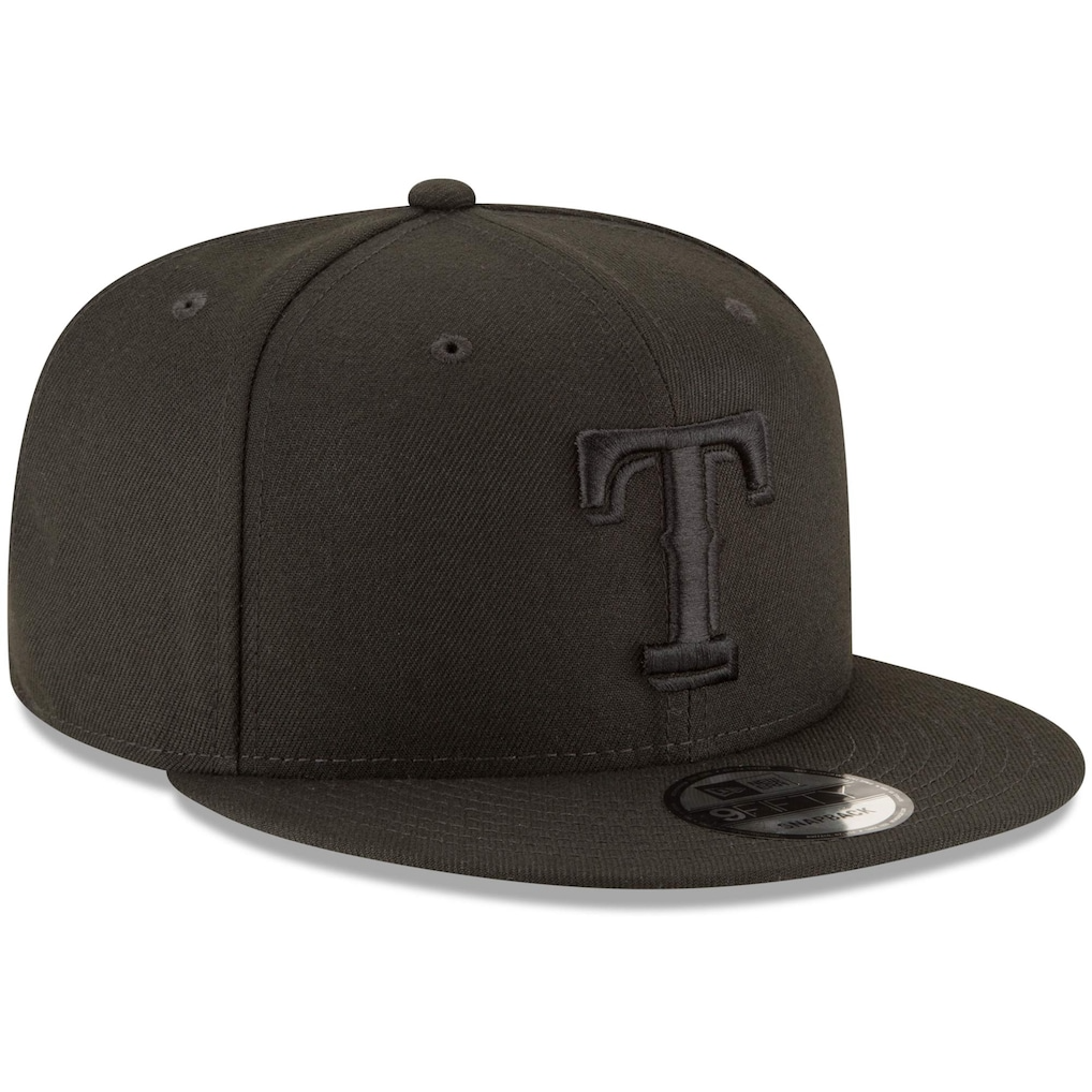 NEW ERA 9FIFTY BASICA TEXAS RANGERS BLACK ON BLACK
